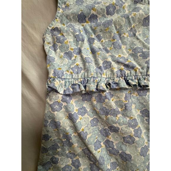 Laura Ashley Dress Wrap Style Floral Blue Girls Size‎ 6 Years Cotton - Picture 4 of 8